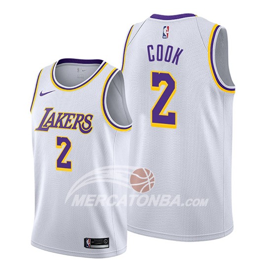 Maglia Los Angeles Lakers Quinn Cook Association Bianco
